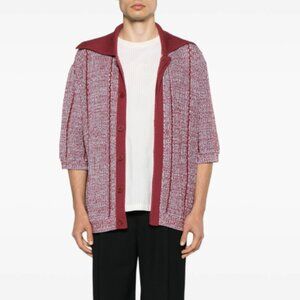 BNWT SS24 LANVIN SPREAD COLLAR OPEN KNIT CARDIGAN L